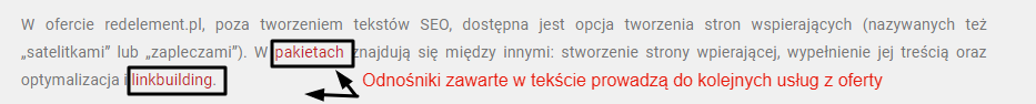Optymalizacja tekstu - linkowanie wewnętrzne - redelement.pl Optymalizacja tekstu - linkowanie wewnętrzne - redelement.pl